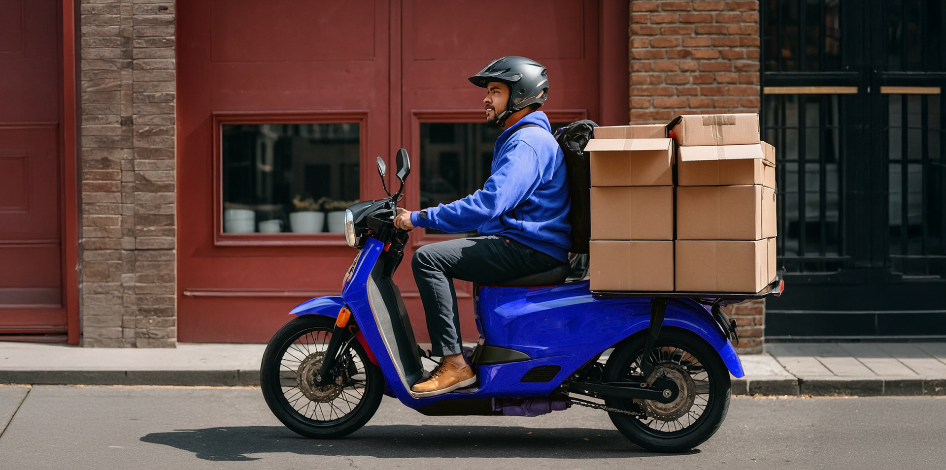 On-demand delivery scooter